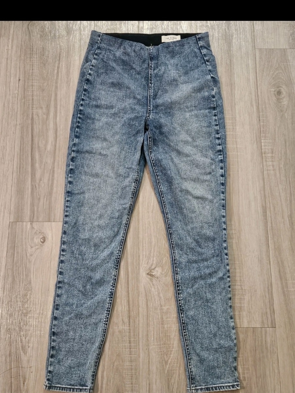 Rag & Bone Nina High Rise Pull On Women's Jeans in Pearl Size Medium